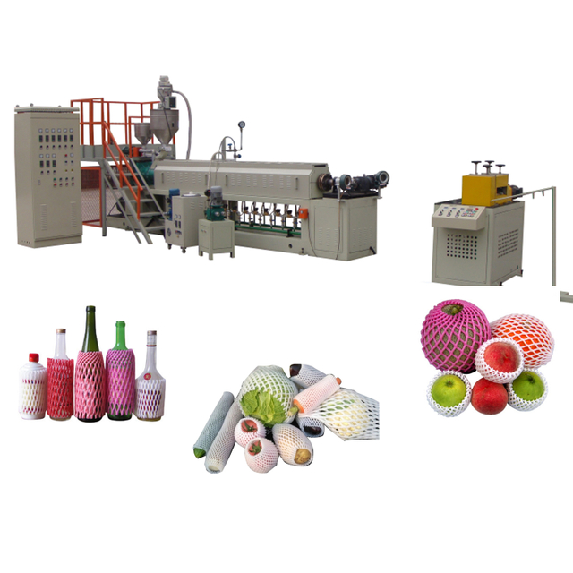 Epe Foam Fruit Apple Watermelon Mango Mesh Packing Extrusion Net Extruder Machine Line