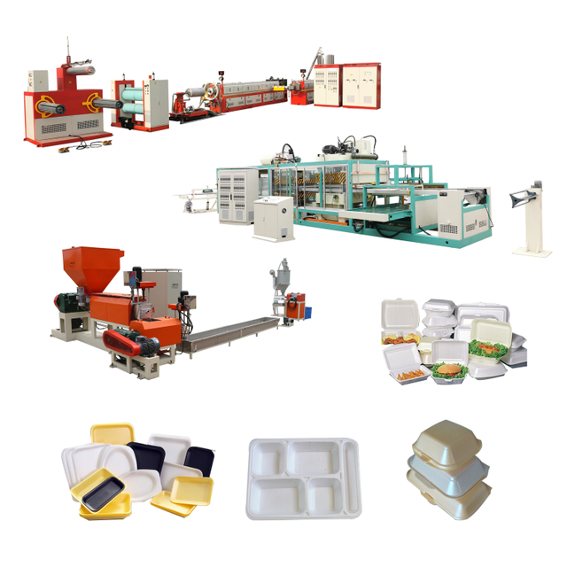 Disposable Ps Foam Food Container Production Making Machine Line