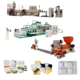 Disposable Vacuum Plastic Ps Foam Food Lunch Container Production Making Machine Line
